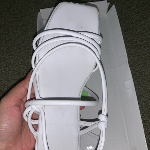White tie leg sandals size 36 (6) used once - Picture 1 of 3